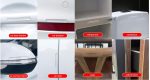 Qenixo Clear Door Bumper Strip – Self Adhesive Transparent Wall Protector for Door Handle, Rubber Cushion Pad for Home, Kitchen, Furniture, Cabinets, Anti-Collision Safety Sticker (Pack of 10) - Image 2