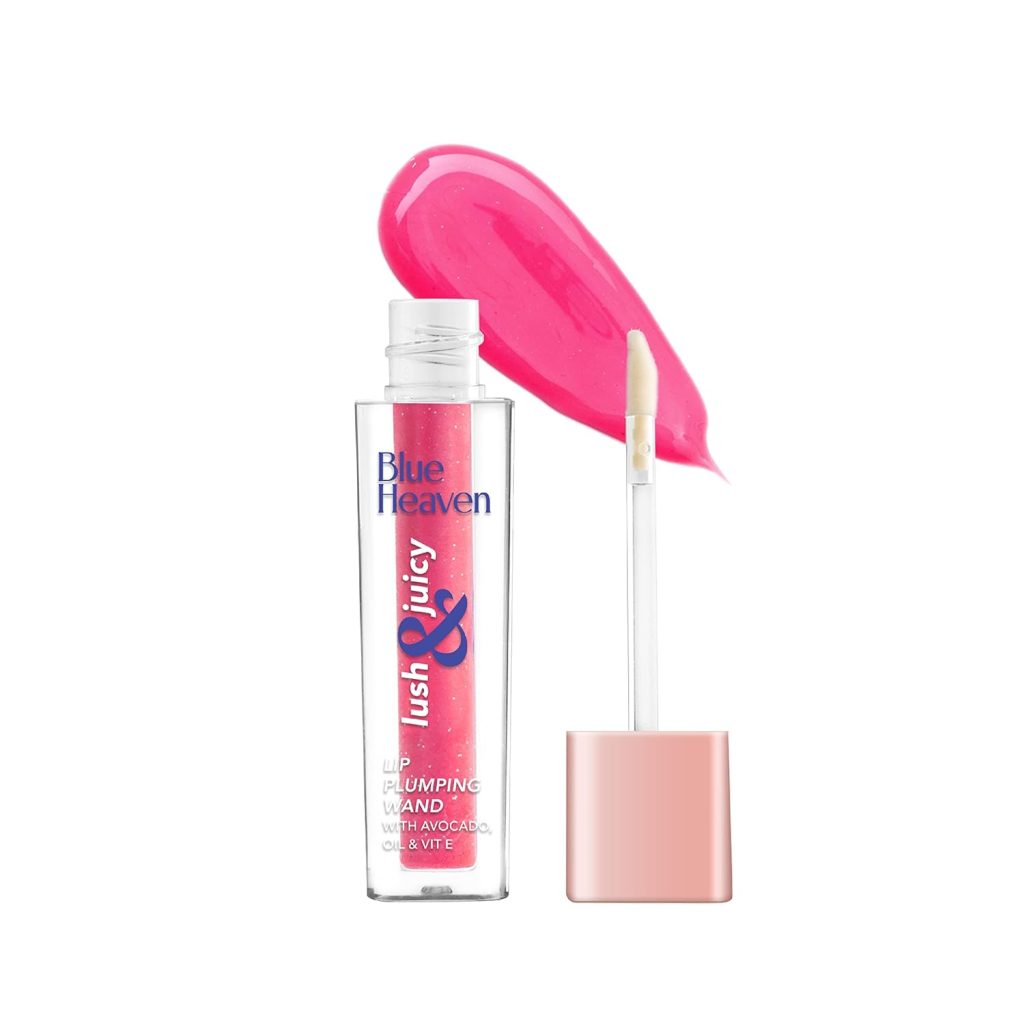 Blue Heaven Lush & Juicy Tinted Lip Gloss | Enriched with Jojoba Oil (Rich in Vitamin E) & Shea Butter | Hydrating Formula | High Glossy Shine | Lightweight & Non-Sticky, Hot Pink, 4.5 ml