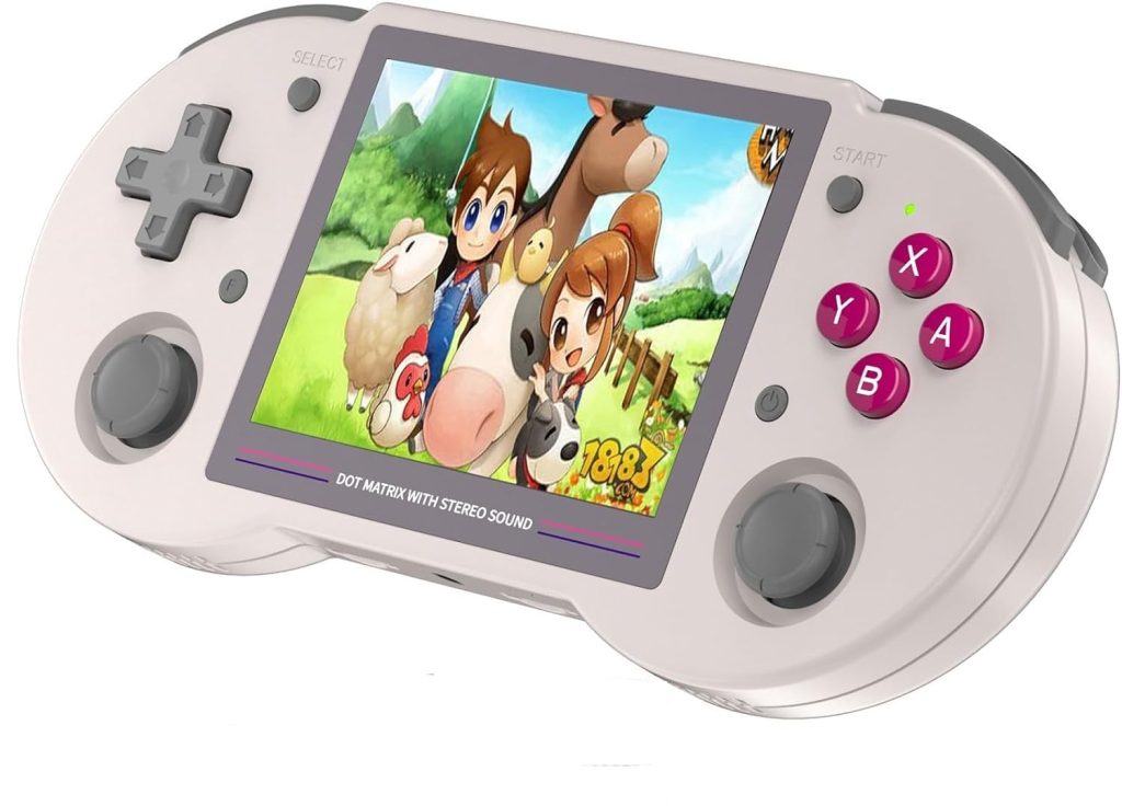 New World RG353PS Retro Handheld Game Console , Single Linux System 3.5 Inch IPS Screen 128G TF Card + P S P Games