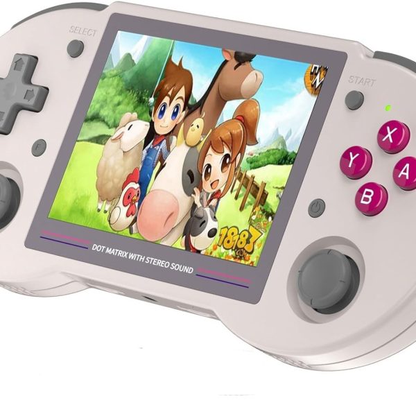 New World RG353PS Retro Handheld Game Console , Single Linux System 3.5 Inch IPS Screen 128G TF Card + P S P Games