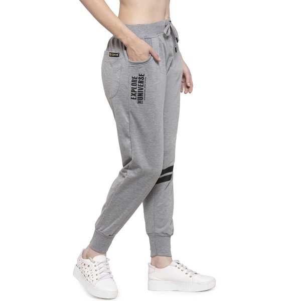 UZARUS Women's Cotton Slim Fit Joggers Track Pants with 2 Zippered Pockets