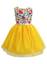 A.T.U.N. (ALL THINGS UBER NICE) Girl's Skater Knee Length Embroidered Sleeveless Dress for Party and Special Occasions