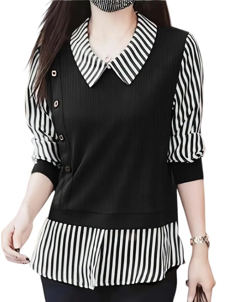 LITZO Top for Women Regular Fit Latest Stylish Office Wear Western Top (L-23-24)