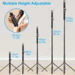 Celfiexpt 71-inch Selfie Stick Tripod 360 Degree Rotation Rechargeable Remote Quadripod Stand Gimbal Handle for Mobile Phone Camera Gopro 360° Panoramic Shooting Vlogging Live Stream - Image 4