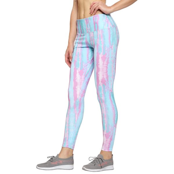 Urban Komfort Women's Slim Fit Poly Cotton Printed Seamless Track Pants for Yoga, Gym, Workout, Dance, Running | Tie & Die Print