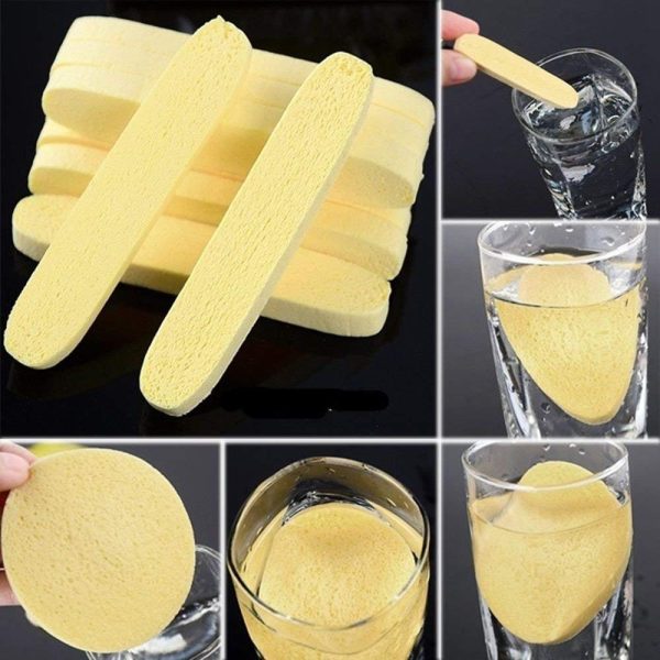 Mapperz Facial Cleaning Wash Puff Sponge Stick Face Cleansing Pad Sponge For Face Cleaning - Pack of 1 (12 sticks) Multicolor