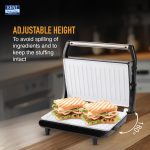KENT 16025 Sandwich Grill 700 W | Non-Toxic Ceramic Coating | Automatic Temperature Cut-off with LED Indicator | Toaster | Griller | Roaster | Sandwich maker 3 in 1 | 1 year warranty - Image 5