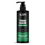 BEARDO Thin Hair Thickening Sulphate Free Shampoo for Men 200 ml | With Biotin, Keratin, Saw Palmetto | Sulphate and Paraben Free Shampoo | For Strong & Thick Hair