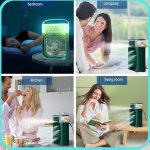 Drumstone 𝟏𝟓-𝐘𝐞𝐚𝐫 𝐖𝐚𝐫𝐫𝐚𝐧𝐭𝐲 -Desk Cooler Fan with 7 Color LED Light and 600ml Water Tank for Efficient Personal Cooling Anywhere | 1500mAh Battery with Up to 2 Hours Backup | Green - Image 6