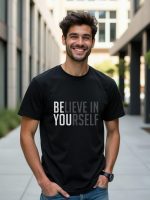 NOBERO Men's Cotton Regular Fit Letter Print T-Shirt - Image 3