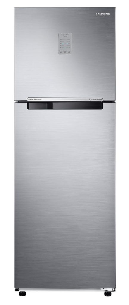 Samsung 256L 2 Star Inverter Frost-Free Convertible 3 In 1 Double Door Refrigerator Appliance (RT30C3732S8/HL,Elegant Inox)