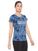 Clovia Women's Comfort-Fit Active Text Print T-Shirt with Reflective Sticker - Image 3