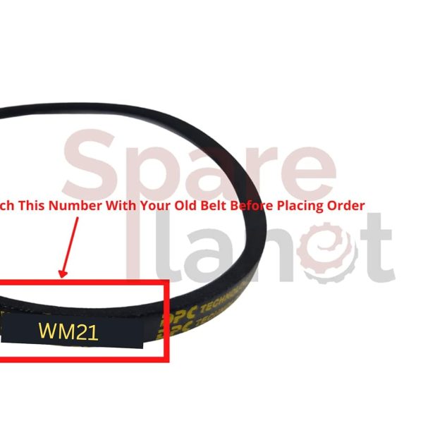 Spareplanet Washing Machine Belt WM21 Suitable for Semi and Fully Automatic Washing Macine (Match Number Printed on Belt) Pack of 1