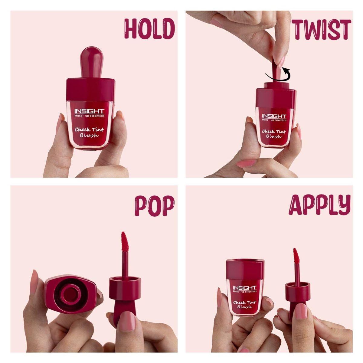 Insight Cosmetics Cherry Cheek Tint Blush, with Goodness of Avacado Oil | Highly Pigmented| Long Lasting| Hydrating Tint, 7gm - Image 4