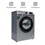 Hisense 7.0 Kg Fully-Automatic Front Loading Washing Machine (WFVB7012MS, Silver, Steam Wash, Built in Heater ), ‎Silver - Image 4