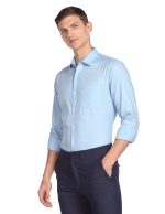 Arrow Men's Solid Full Sleeve Slim Fit Cutaway Collar Cotton Formal Shirt - Image 3
