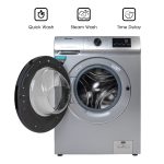 Hisense 7.0 Kg Fully-Automatic Front Loading Washing Machine (WFVB7012MS, Silver, Steam Wash, Built in Heater ), ‎Silver - Image 2