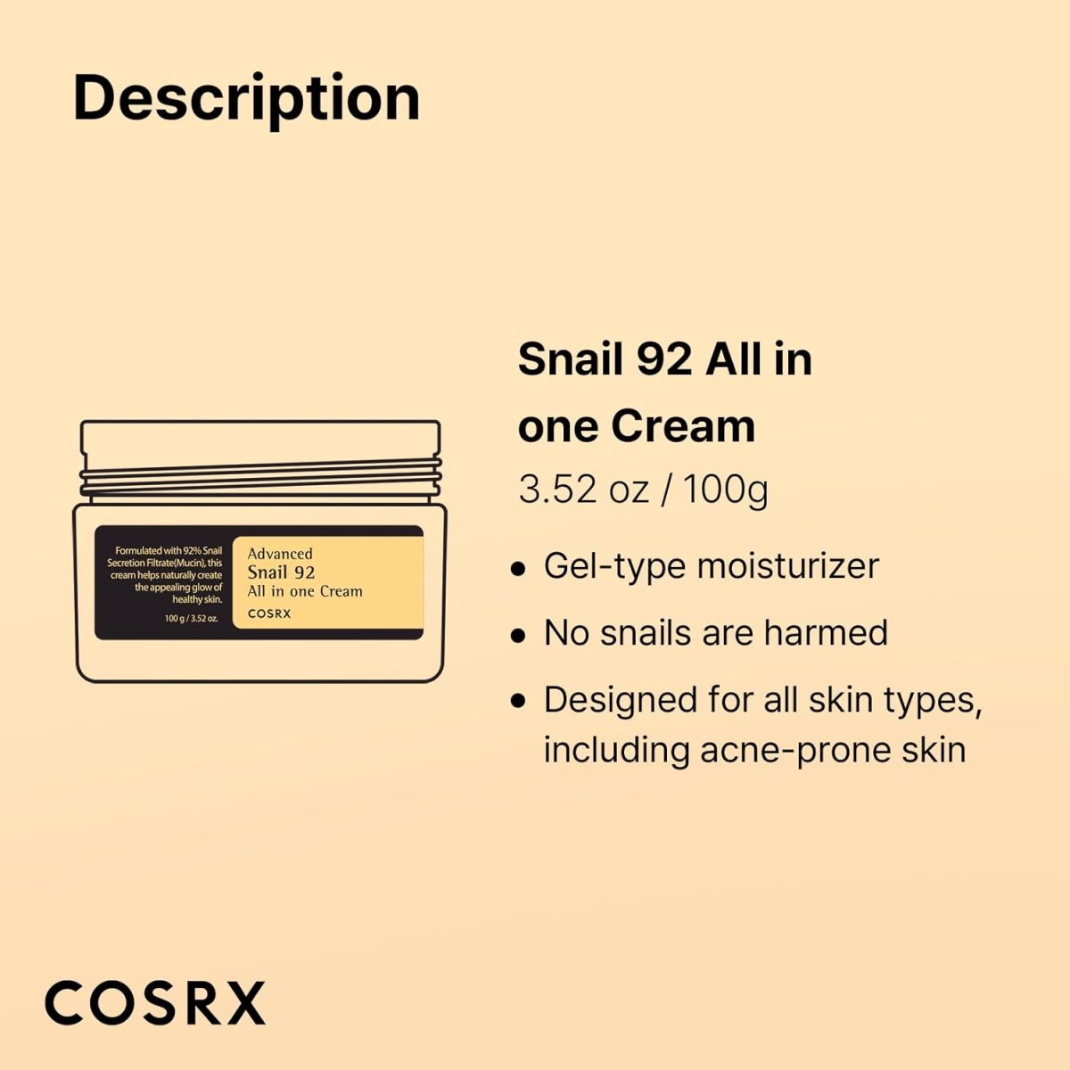 Cosrx Advanced Snail 92 All In One Cream (100ml) - Image 7