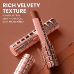 Typsy Beauty Cocoa Peptide Velvet Matte Lipstick | 8hr Wear, Soft Blur Finish, Lightweight Texture, Hydrating Nude Lipstick| Brownie Bite Deep 03 | Cocoa Peptides | Vegan & Paraben-Free 3.5g - Image 3