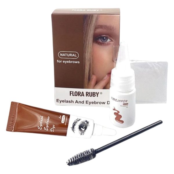 CALANDIS Eyelash Eyebrow Dye Tint Cream Kit Eyebrow Fuller Tinting Kit Light Brown