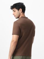 Urbano Fashion Men's Solid Mandarin Collar Slim Fit Half Sleeve Cotton T-Shirt - Image 5