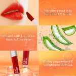 Just Herbs Water Baby Smudge & Transfer Proof | 12hrs Stay | Richly Pigmented Infused with Aloe Vera Multipurpose Water Tint for Lips, Cheeks and Eyelids for Women - Image 7