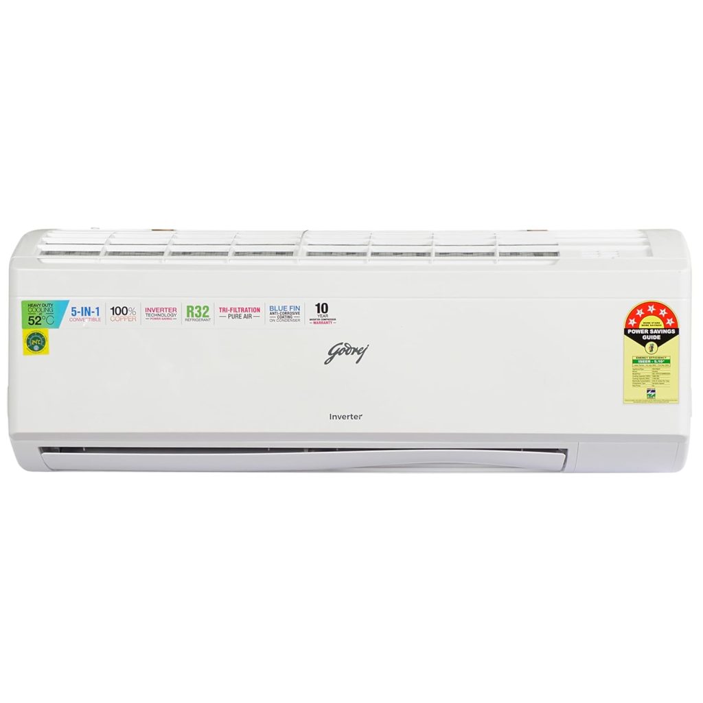 Godrej 1.0 Ton 5 Star Inverter Split Air Conditioner (SIC 12ITC5-WWR)