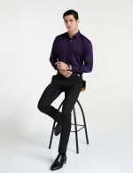 Van Heusen Men's Cotton Solid Slim Fit Shirt - Image 2