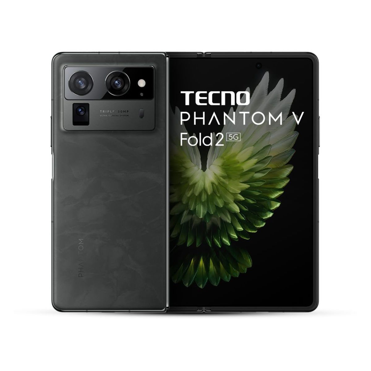 Tecno Phantom V Fold 2 (Karst Green, 12GB+512GB) | Strongest Fold Ever | Largest Battery in Fold Segment-5750mAh | Segment Largest Display | Rear-Triple 50MP Camera with OIS, Wi-Fi | 70W Fast Charger - Image 2