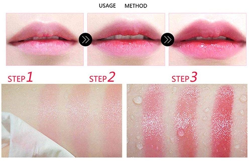 Tiny Deal Transparent Colour Changing Moisturizing Jelly Lipstick for Glossy Pink Lips in Gold and Pink Colour (Pack of 2)