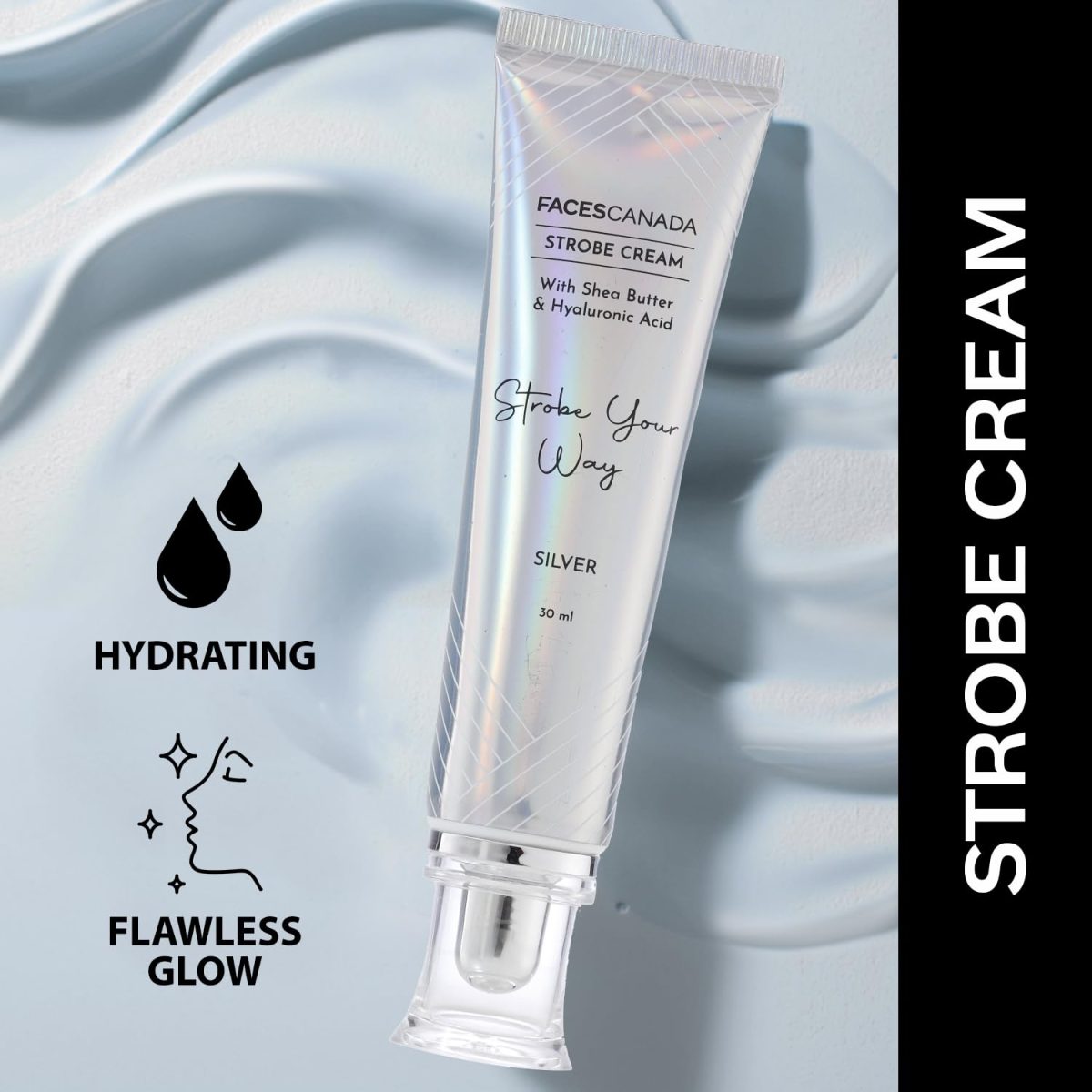 FACESCANADA Celeb Glow Kit | Silver Strobe Cream (30ml) + Medium Natural All Day Hydra Matte Mini Foundation (18ml) | Makeup Kit For Women (Combo Pack of 2) - Image 2