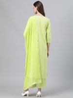 Libas Women's Printed Cotton Straight Kurta With Palazzos & Dupatta - Image 4