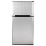 LEONARD USA Mini Fridge Small Fridge 120 L Inverter Double Door with Toughened Adjustable Glass Shelves, Mechanical Control, Interior Light (Based on American Technology) (Silver & Black) - Image 2