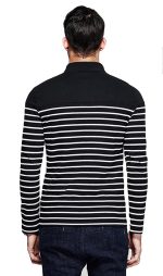 fanideaz Branded Mens Cotton Stripe Polo Full Sleeve T-Shirt - Image 4
