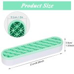 MAYCREATE® Silicone Makeup Brush Holder Organizer Multi Slots Desktop Makeup Brushes Storage Stand Make Up Brush Drying Holder for Dressing Table - Green, Space Saving - Image 2