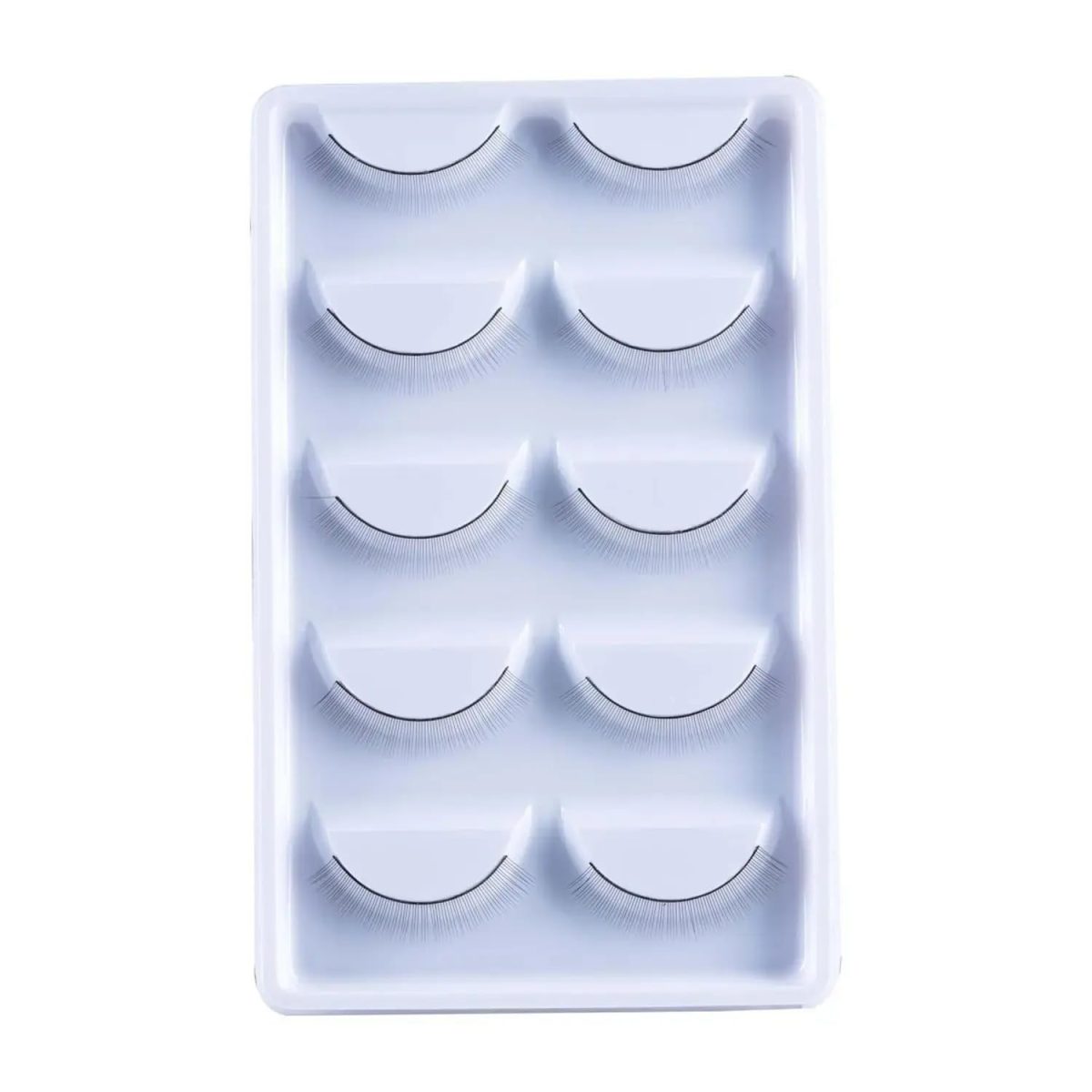 Savni Self-Adhesive Practice False Eyelashes, 5 Pairs, Natural Looking, Training Extension Set