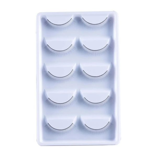 Savni Self-Adhesive Practice False Eyelashes, 5 Pairs, Natural Looking, Training Extension Set