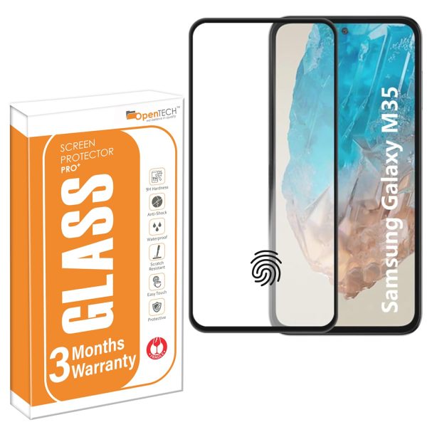 OpenTech® Military-Grade Tempered Glass Screen Protector Compatible For Samsung Galaxy M35 5G (6.6 Inches) With Edge To Edge Coverage And Easy Installation Kit