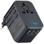 Ceptics Universal Charger Adapter, 35W 6 in 1 International Travel Adapter, Universal Plug Socket with 10 Years Warranty, PD/QC 3.0, 1x USB-C, 3 USB Fast Charging, Worldwide Travel Adapters.