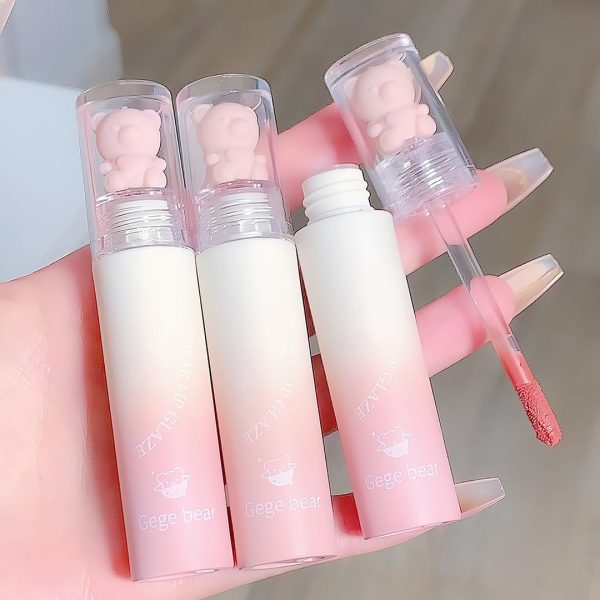 Gege Bear Velvet Mist Lip Glaze | Matte Velvet Lipstick | Soft Matte Finish | Lightweight Liquid Lipstick Formula | 6 Trendy Shades | Long-Lasting & Moisturizing | Designed for Women & Teens | (01# Jue Hong Tea Jelly, 3g)