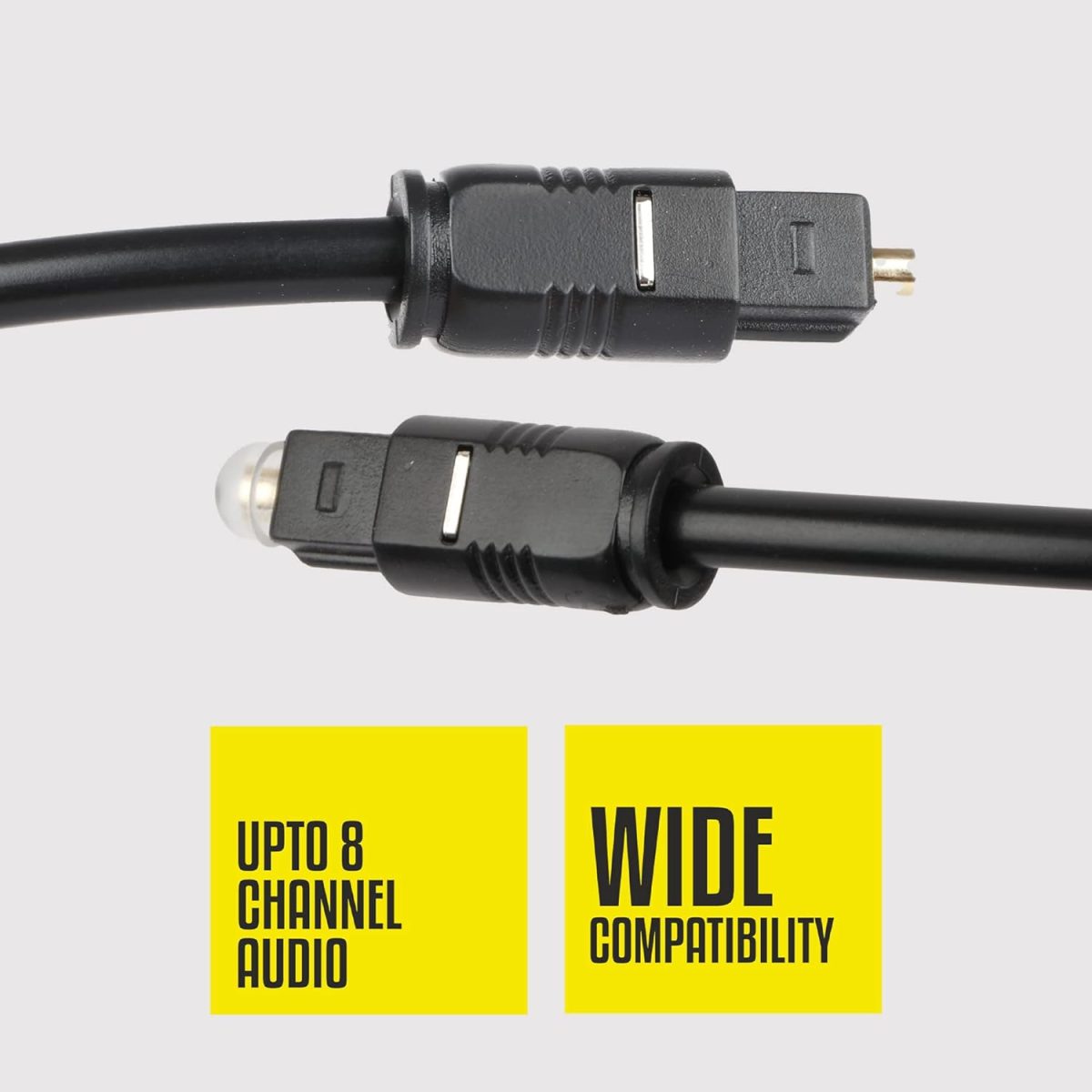 ZEBRONICS OC150 Optical Cable Supporting Dolby Digital Plus with 8 Channel (7.1) Audio support, 1.5 meter, Transmission, for Smart TV, AV Receivers and More, Black - Image 5