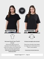 Bewakoof Official Squid Game Merchandise Women's 100% Cotton 220 GSM Typography Oversized Fit Half Sleeve Round Neck Cotton Jersey T-Shirt - Image 3