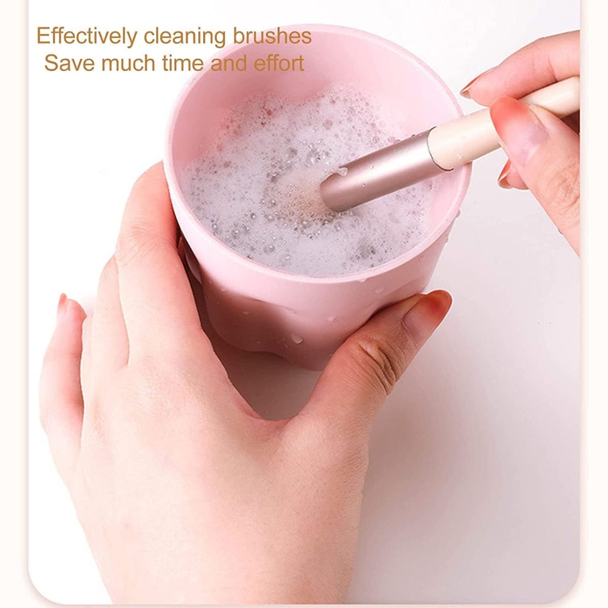 Agudo makeup brushes cleaning bowl watercolor painting brush washer and holder stand for drying makeup brush scrubber for girls women at home(multicolour/1pcs) - Image 6