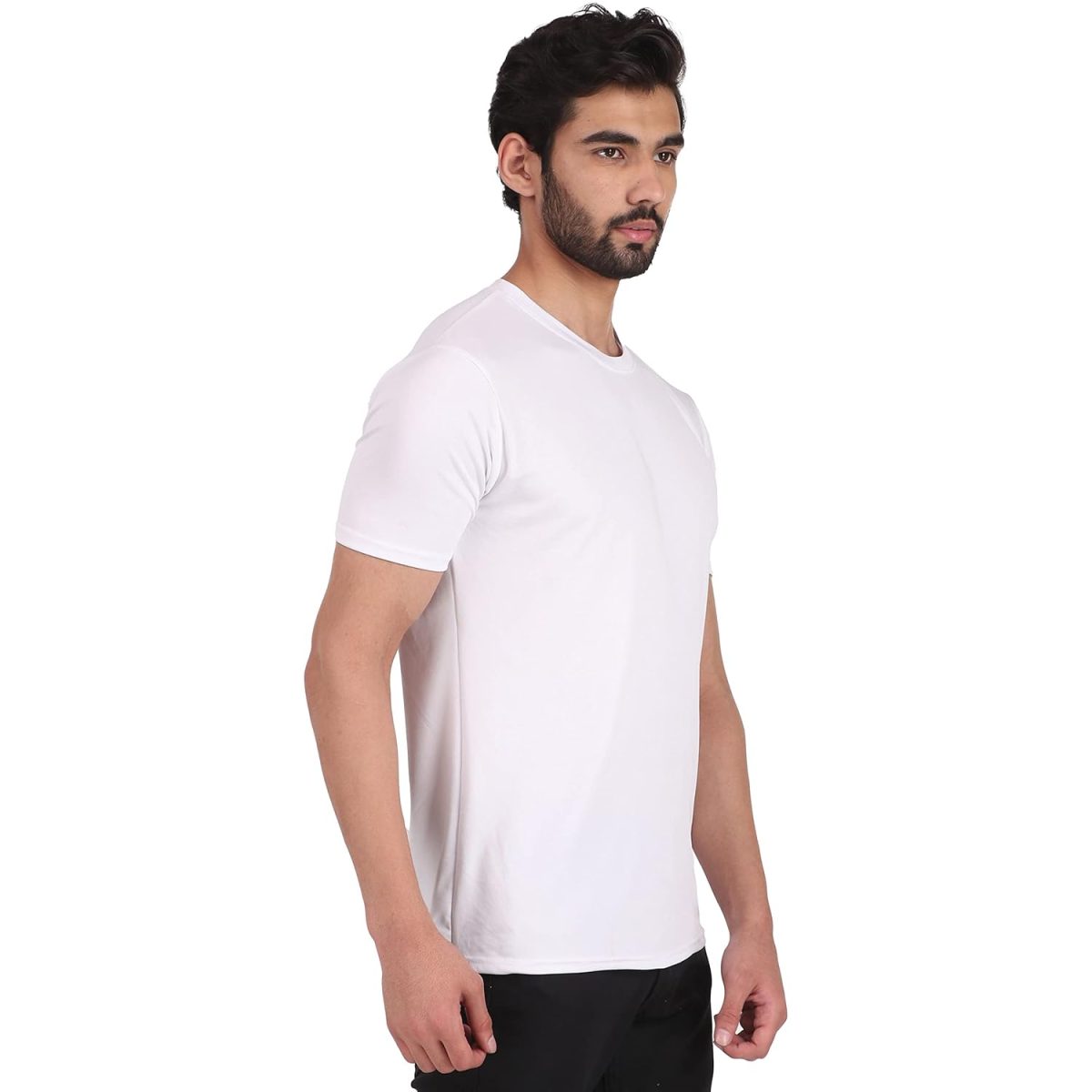 London Hills Men's Cotton Regular Fit Solid Sports Tshirt | Round Neck Tshirt | Half Sleeve Sports T-Shirt - Image 4