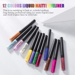 My Colors Colorful Liquid Eyeliner Set, 12 colors Matte Neon Eyeliner Pencil Pigmented Waterproof Smudgeproof Long Lasting Gel Eye Liner Eye Makeup Gift Kit for Women Multicolor - Image 4