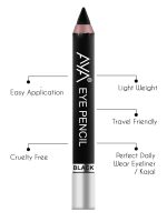 AYA Eye Pencil for Kajal/Eyeliner, Set of 6 (Black, Blue, Brown, Green, Golden and Silver) | Glides Smoothly | Creamy Smooth Formula | Light Weight - Image 2