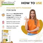 Elecious 100% Natural Multani Mitti powder for Exfoliating, Soothing, Nourishing, Smoothening Face, Skin and Hair Fuller's Earth, Bentonite Clay (200 Grams) - Image 4