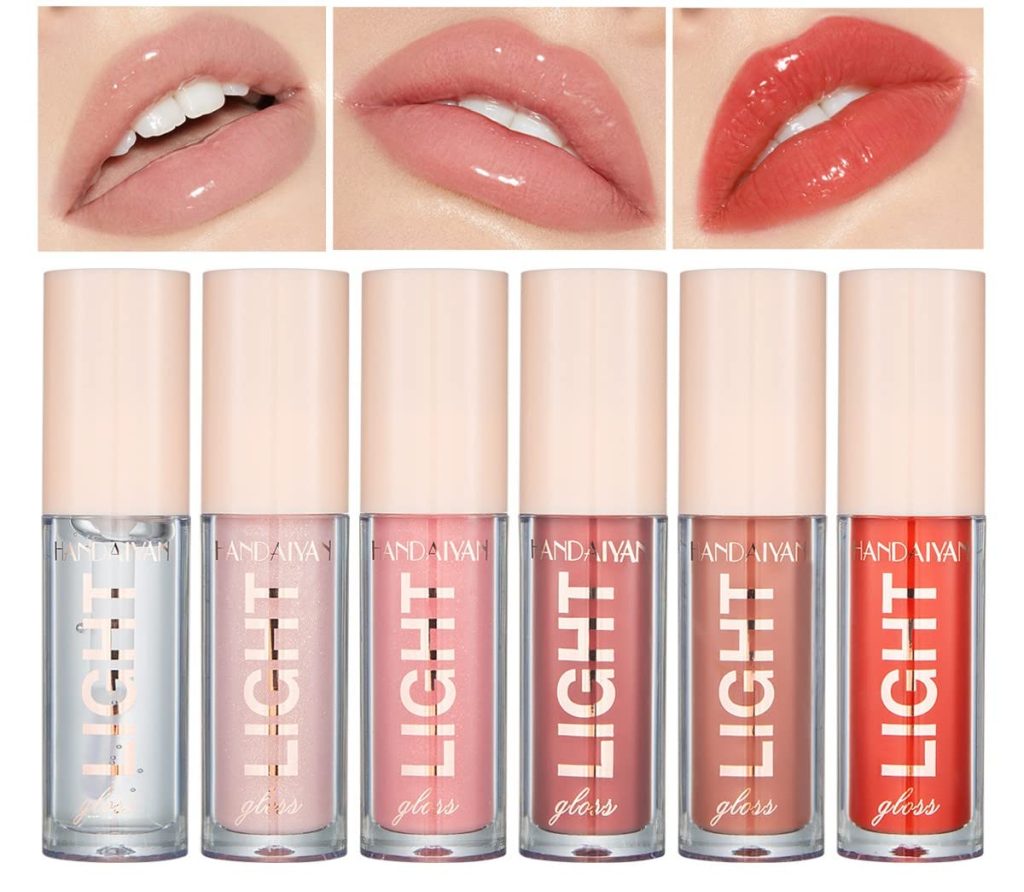 KA CAYLA Handaiyan Lip Gloss For Women - 6 Shades Of Nude Lip Gloss Lip Plumping Lipgloss Lip Oil Transparent Clear Moisturizing Liquid Lipstick For Women And Girls (Lipgloss A Set)