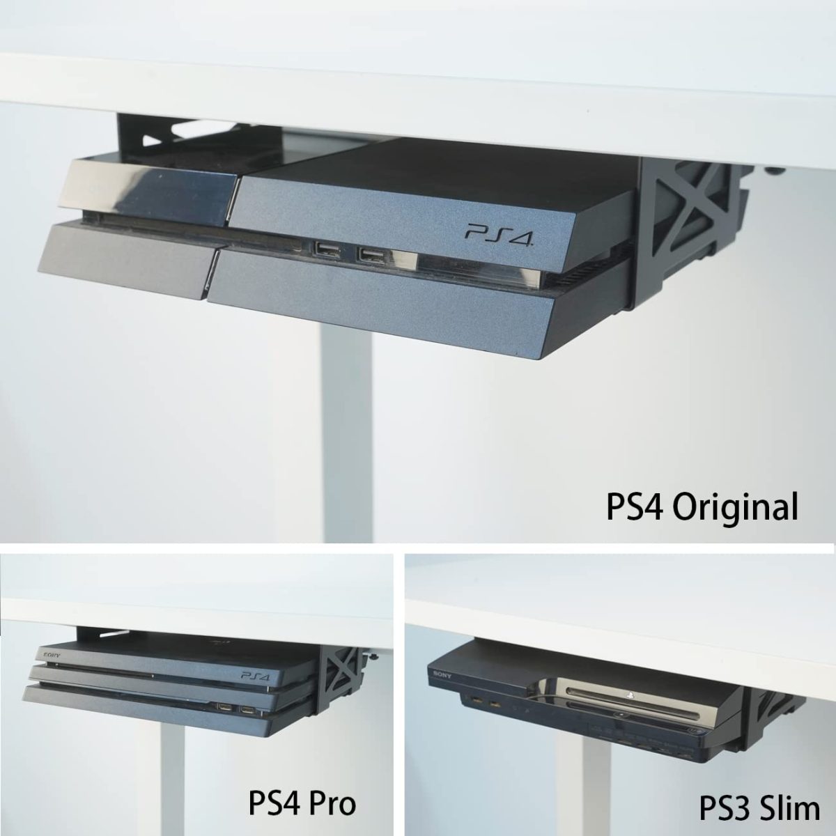 Monzlteck Universal Under Desk Storage Mount for Xbox Series S, Xbox One S/X,Xbox 360,PS4 Slim/pro,Desktop Mini PC Holder - Image 6