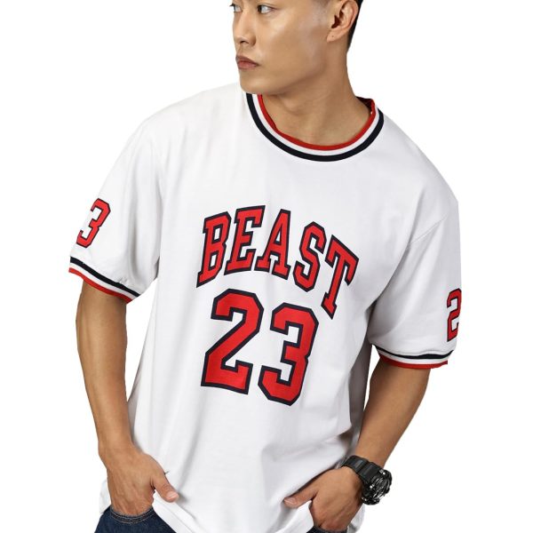 RodZen Oversized Pure Cotton Round Neck Printed Loose Fit T-Shirt for Men